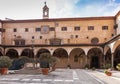 Inner courtyard of the Basilica della Santissima Annunziata in F Royalty Free Stock Photo